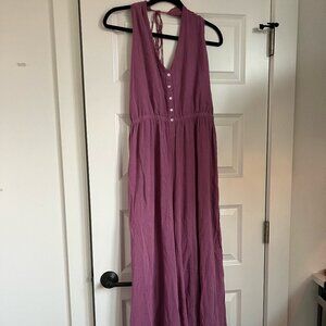 Free People Purple Halter Boho Maxi Dress
